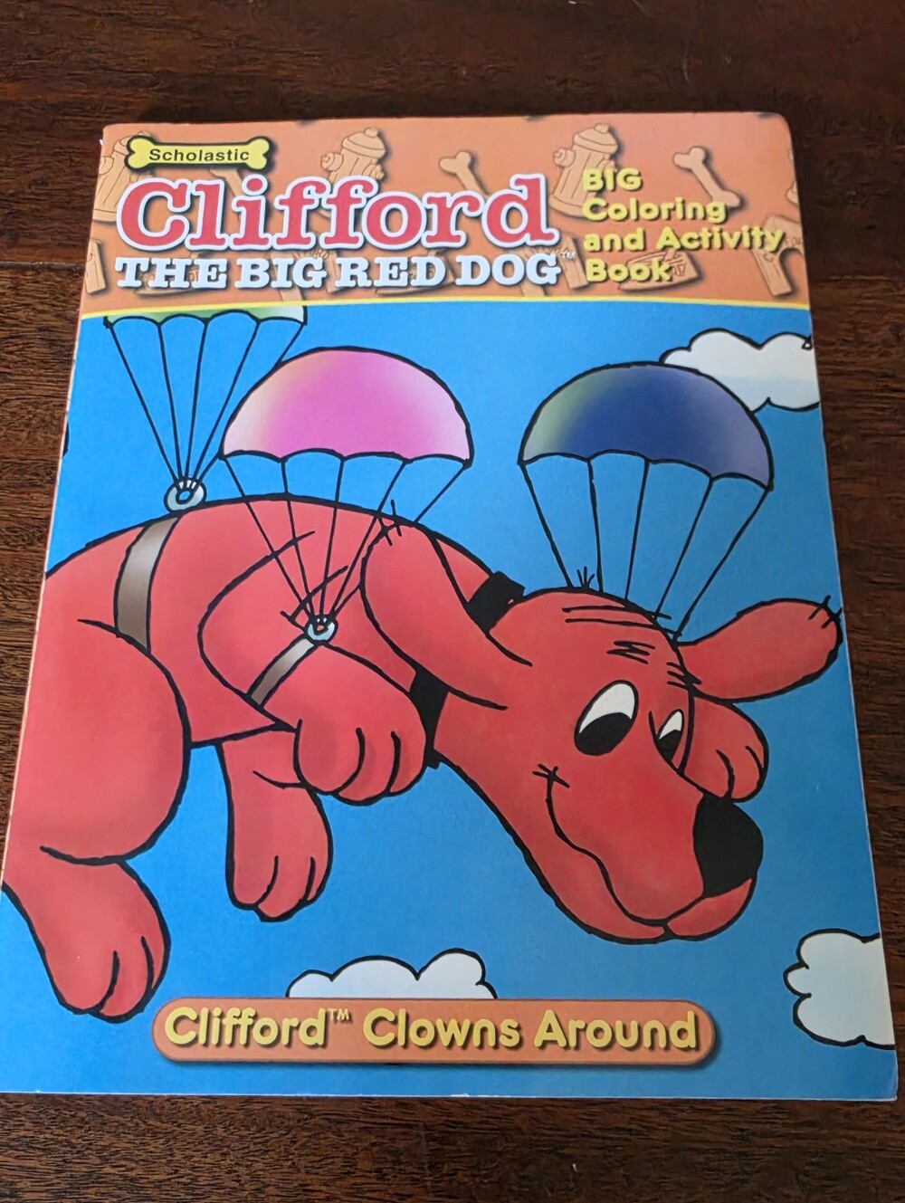 Vintage 2001 Clifford the Big Red Dog Coloring & Activity Book Clifford Clowns